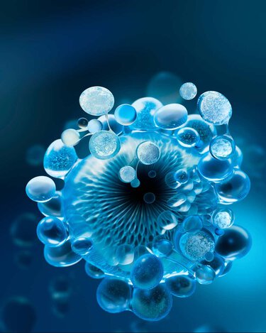 Makroaufnahme Pipette mit Biotherm Anti Aging Serum