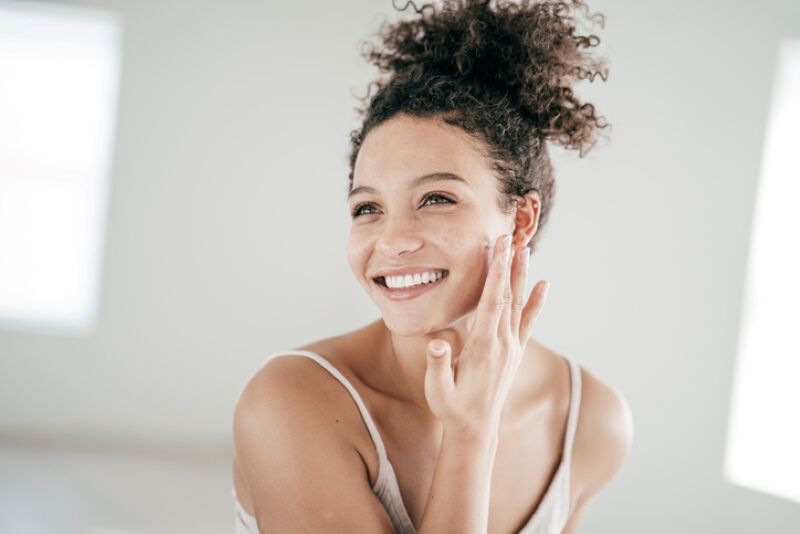 Closeup face woman