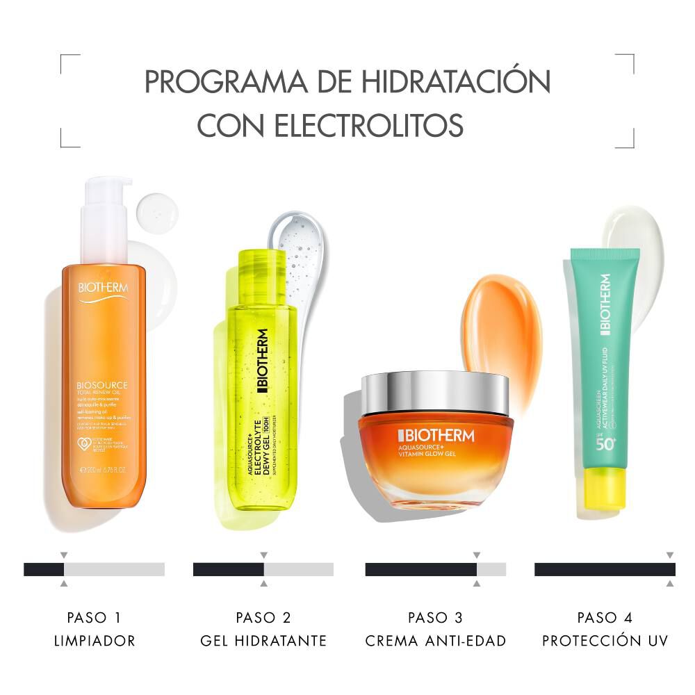 AQUASOURCE+ Electrolyte Dewy Gel 100H, gel facial hidrantante
